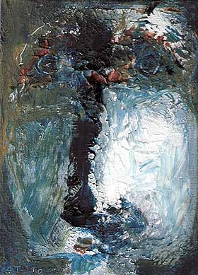 Miniatur, 2010, Öl auf Karton, 18 x 13 cm